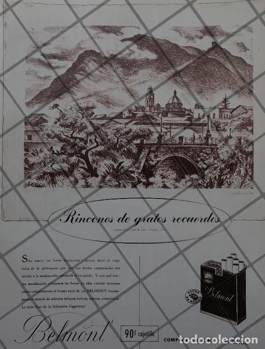 Colecionismo de cartazes: CARTEL ANTIGUO CIGARROS BELMONT. DIBUJO. ALBERTO BELTRAN