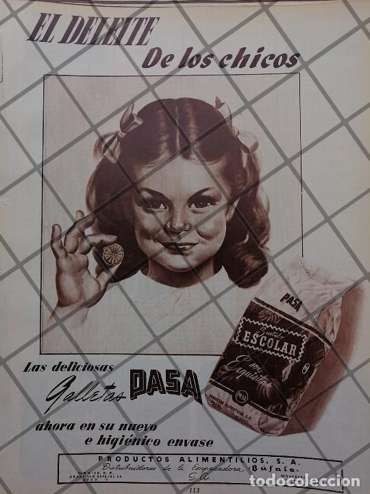 Colecionismo de cartazes: CARTEL PUBLICIDAD ANTIGUA GALLETAS PASA SURTIDO ESCOLAR 1951