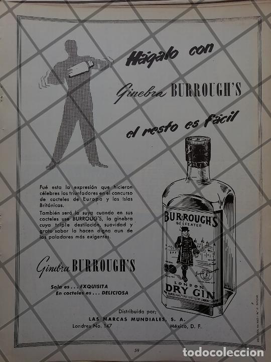 Colecionismo de cartazes: CARTEL PUBLICIDAD ANTIGUA GINEBRA BURROUGHS 1951 VINOS 615