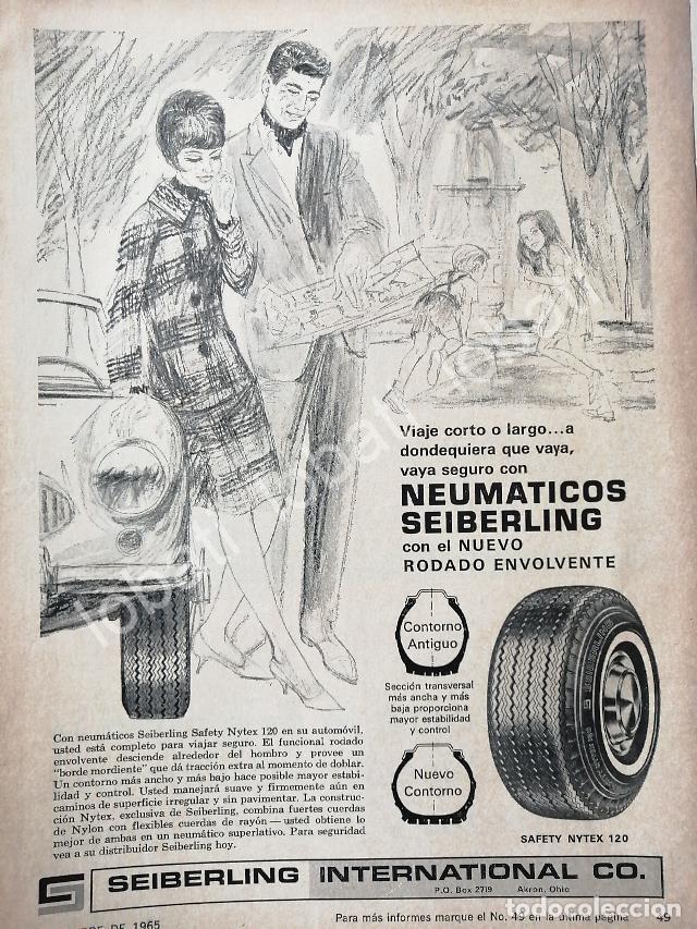 Colecionismo de cartazes: CARTEL ANTIGUO ORIGINAL DE LLANTAS SEIBERLING 1965 /137