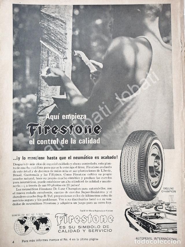 Colecionismo de cartazes: CARTEL ANTIGUO ORIGINAL DE LLANTAS FIRESTONE 1965 /138