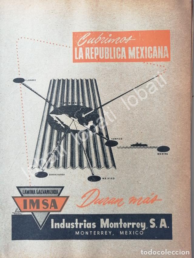 Colecionismo de cartazes: CARTEL ANTIGUO ORIGINAL DE IMSA. INDISTRIAS MONTERREY S.A 1955/278