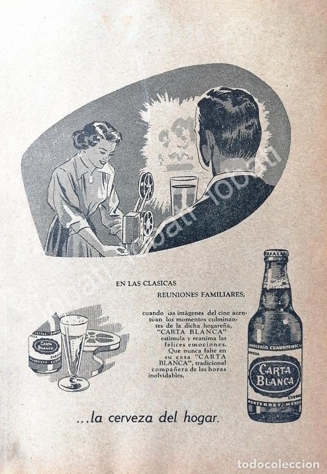 Colecionismo de cartazes: CARTEL ANTIGUO ORIGINAL DE CERVEZA CARTA BLANCA 1950 /160
