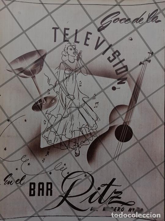 Colecionismo de cartazes: CARTEL ANTIGUO BAR DEL HOTEL RITZ 1951 INICIOS DE LA TELEVISION EN MEXICO