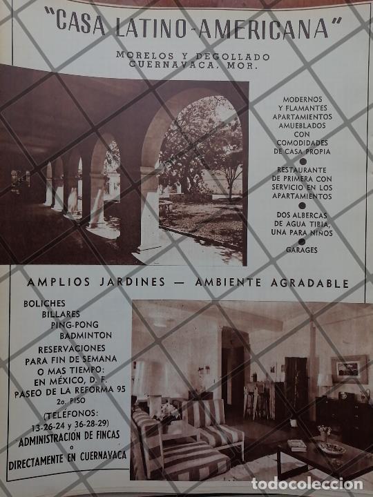 Colecionismo de cartazes: CARTEL ANTIGUO INAUGURAN HOTEL LA LATINO AMERICANA, MORELOS 1950