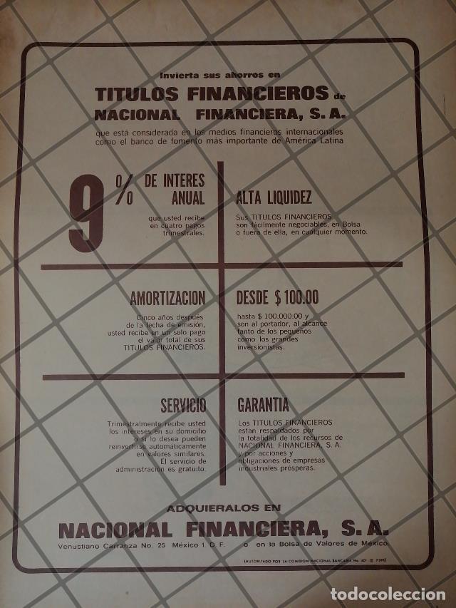 Colecionismo de cartazes: CARTEL RETRO ORIGINAL. BANCO NACIONAL FINANCIERA 1968 /149