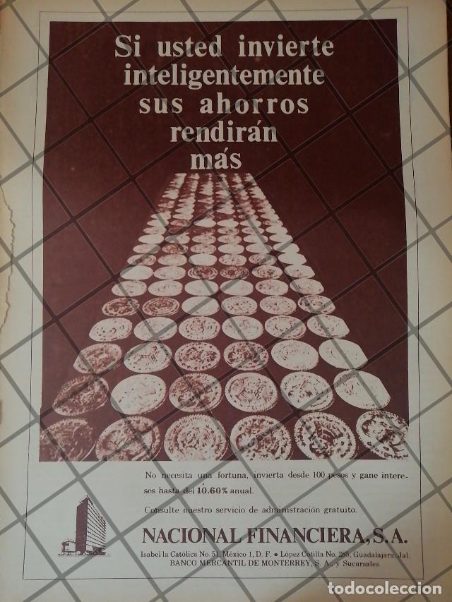 Colecionismo de cartazes: CARTEL RETRO ORIGINAL. BANCO NACIONAL FINANCIERA 1968 /147
