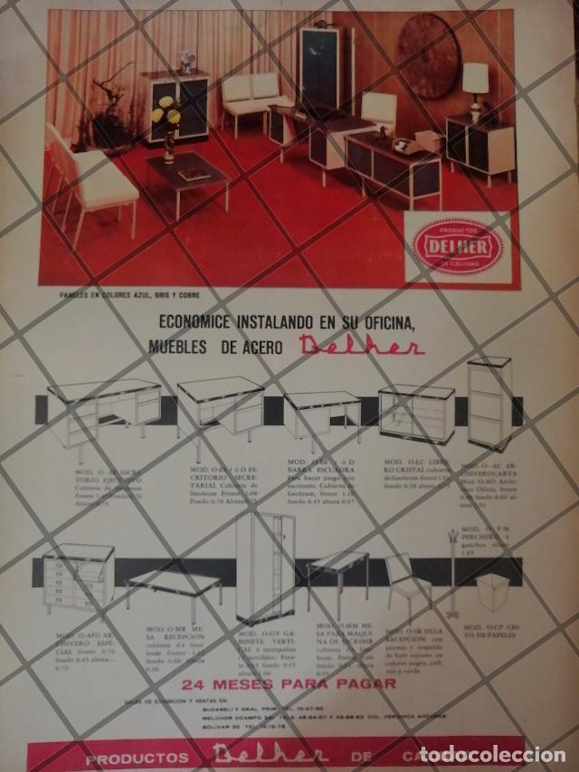 Collectionnisme d'affiches: CARTEL RETRO ORIGINAL. MUEBLES METALICOS DELHER 1966 /907