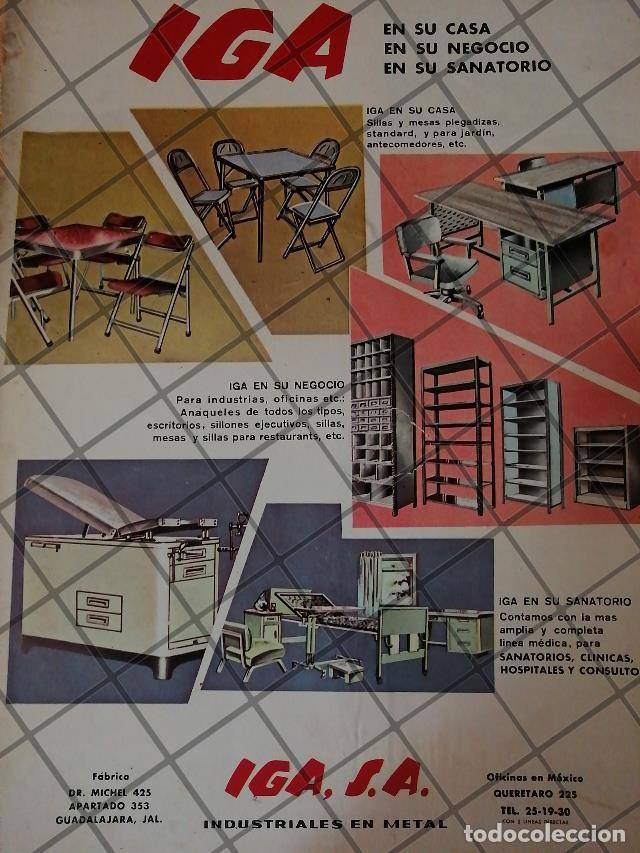 Collectionnisme d'affiches: CARTEL RETRO ORIGINAL. MUEBLES METALICOS IGA S.A 1960s /905