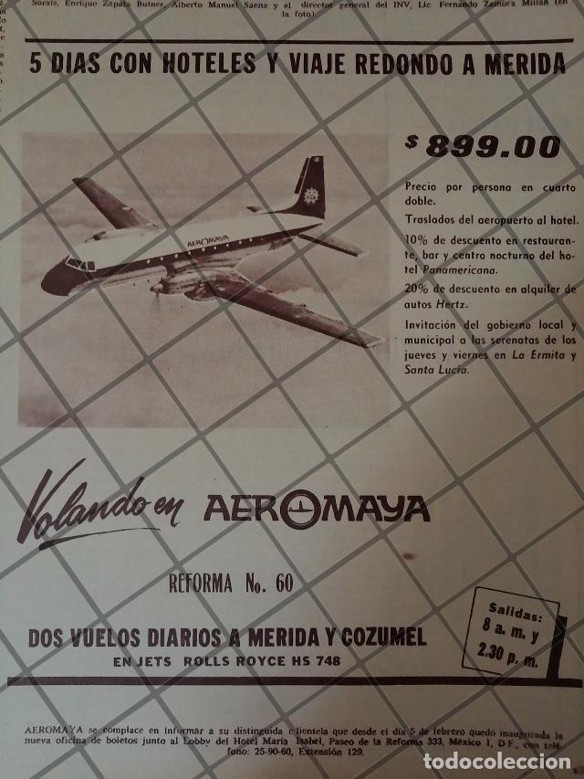 Collectionnisme d'affiches: RARO AFICHE RETRO ORIGINAL. AEROLINEAS AEROMAYA 1967 /917