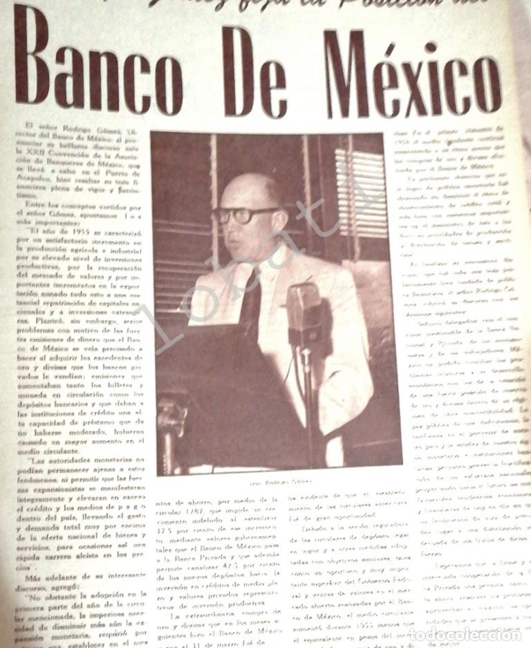 Collectionnisme d'affiches: CARTEL ANTIGUO ORIGINAL DE RODRIGO GOMEZ EN CONVENCION DE BANQUEROS 1960s /218
