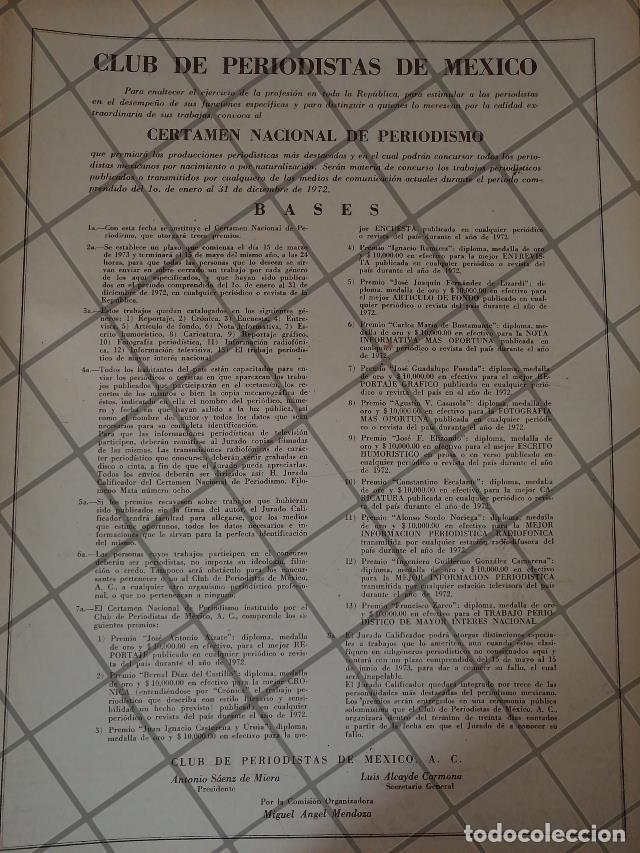 Collectionnisme d'affiches: AFICHE RETRO ORIGINAL. 1ER CERTAMEN NACIONAL DE PERIODISMO 1973