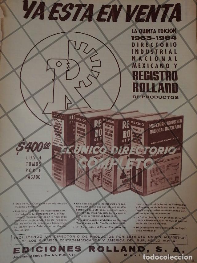Sammeln von Plakaten: CARTEL PUBLICITARIO RETRO, EDITORIAL ROLLAND S.A 1963