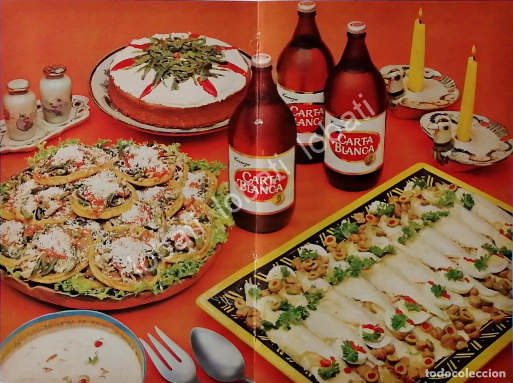 Sammeln von Plakaten: CARTEL ANTIGUO ORIGINAL DE AFICHE PROMOCIONAL CERVEZA CARTA BLANCA CAGUAMA 1960s /171