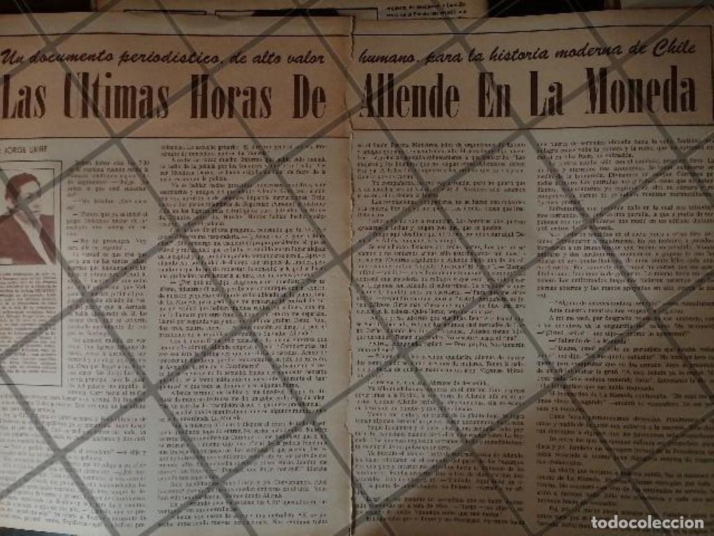 Sammeln von Plakaten: AFICHE ANTIGUO. LAS ULTIMAS HORAS DE SALVADOR ALLENDE 1973