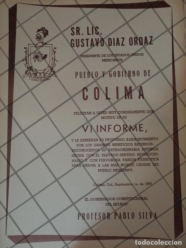 Poster collecting: AFICHE POLITICO RETRO VERACRUZ FELICITA A DIAZ ORDAZ 1970