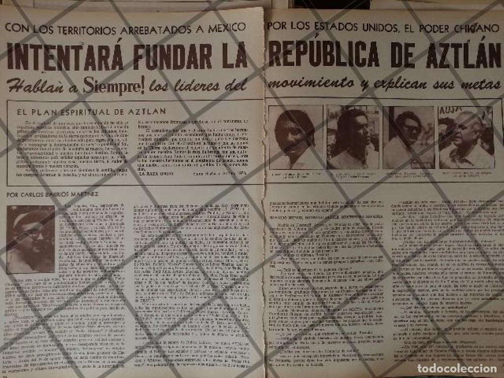 Sammeln von Plakaten: AFICHE RETRO. PODER CHICANO EN U.S.A INTENTA FUNDAR AZTLAN 1970
