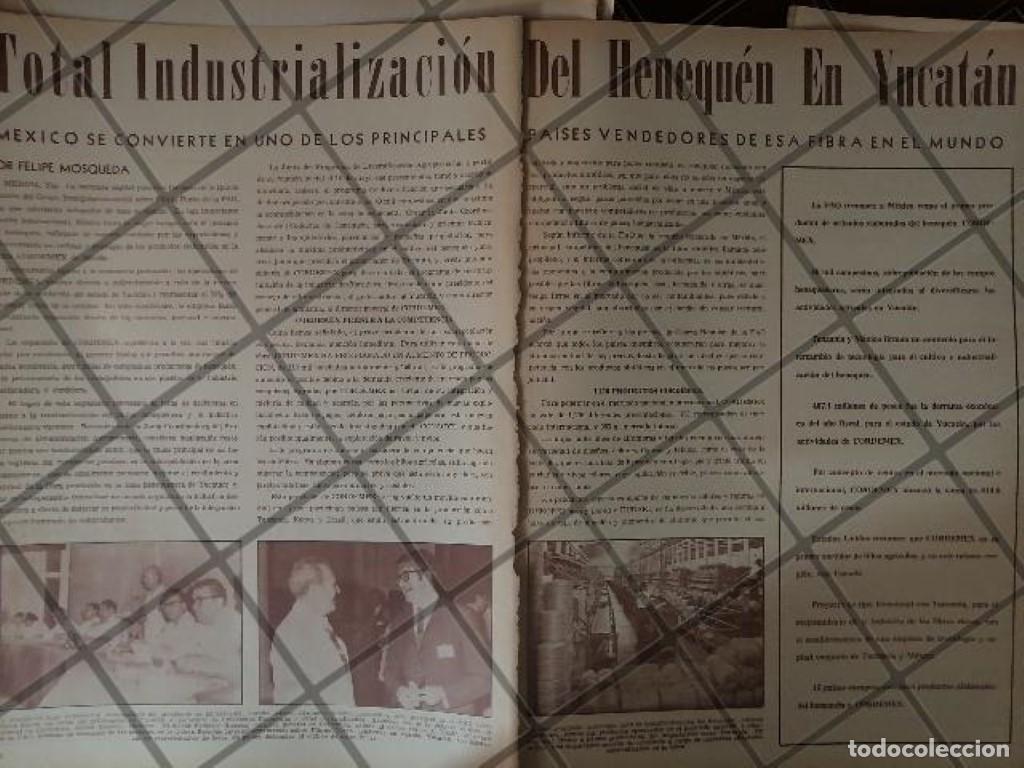 Sammeln von Plakaten: AFICHE RETRO ORIGINAL. PRODUCCION DEL HENEQUEN EN YUCATAN 1970