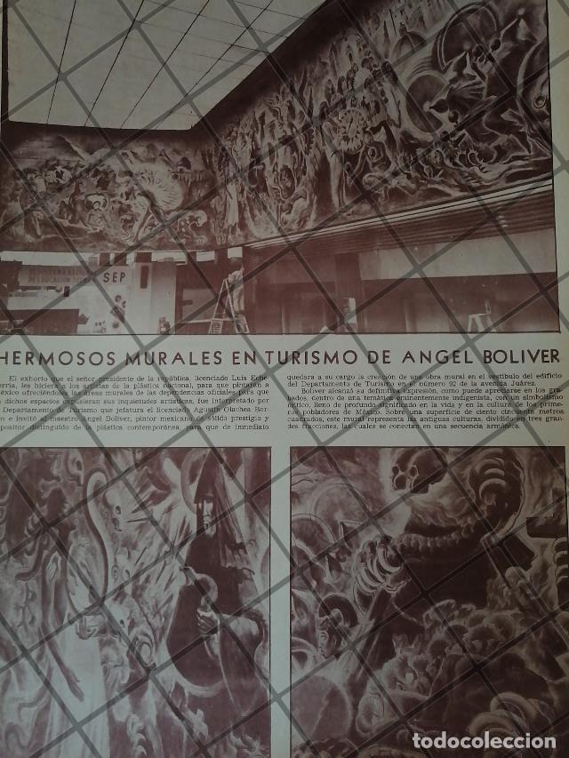 Collectionnisme d'affiches: AFICHE RETRO ORIGINAL. MURALES DEL PINTOR ANGEL BOLIVER 1970