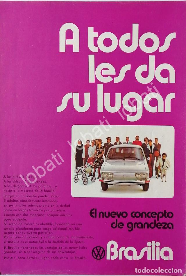 Poster collecting: CARTEL ANTIGUO ORIGINAL DE LANZAMIENTO DE VOLKSWAGEN BRASILIA 1974 /665