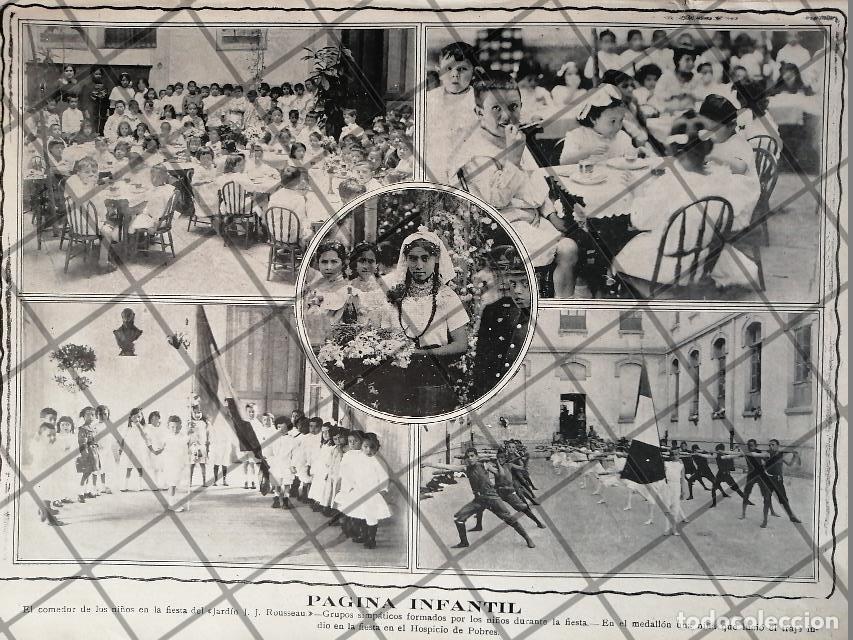Poster collecting: AFICHE ANTIGUO JARDIN DE NI&Ntilde;OS JUAN JACOBO ROUSEAU 1912