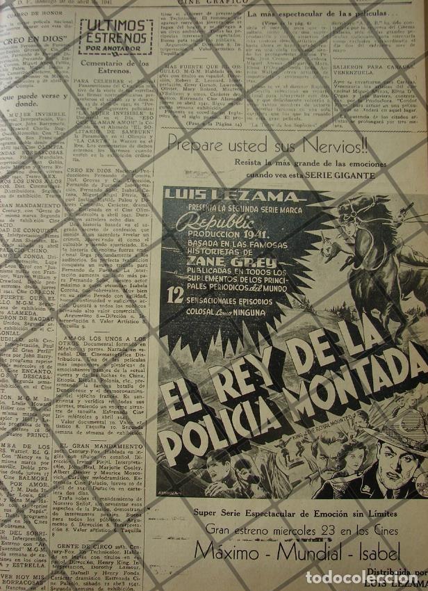 Poster collecting: CARTEL ANTIGUO ORIGINAL PELICULA. EL REY DE LA POLICIA MONTADA /150