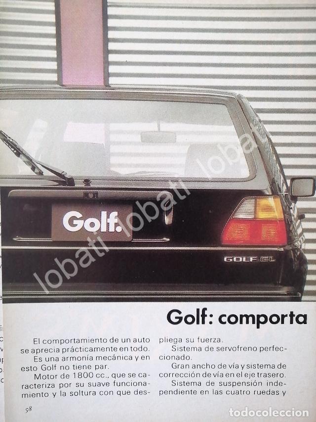 Poster collecting: CARTEL ANTIGUO ORIGINAL DE AUTOS VOLKSWAGEN GOLF GL 1995 /686