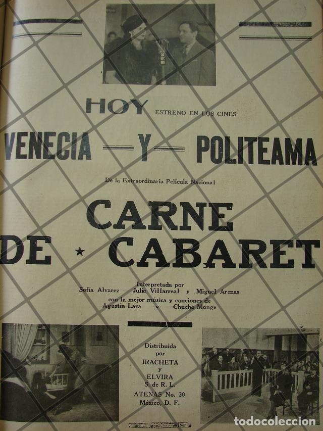 Poster collecting: CARTEL ANTIGUO ORIGINAL ESTRENAN PELICULA. CARNE DE CABARET 1941 /153