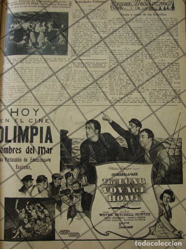 Poster collecting: CARTEL ANTIGUO ORIGINAL PELICULA. HOMBRES DEL MAR 1941 /154