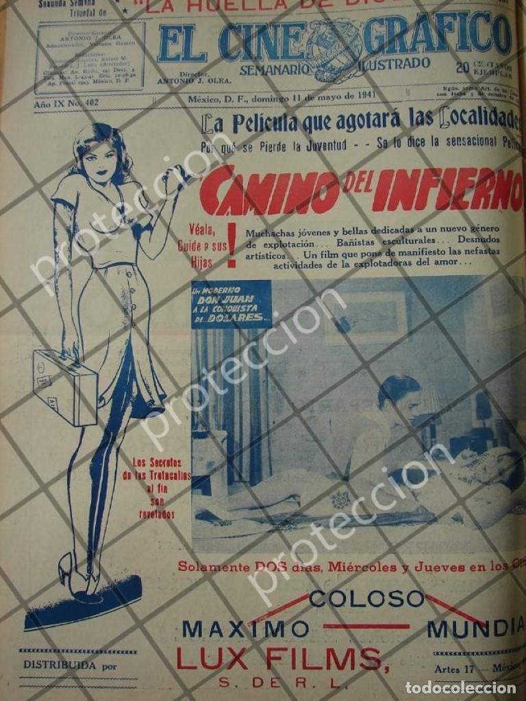 Collectionnisme d'affiches: CARTEL ANTIGUO ORIGINAL PELICULA. CAMINO DEL INFIERNO 1941 /158