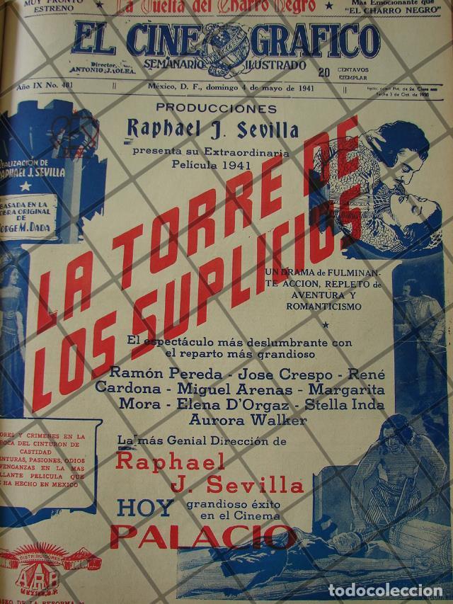 Collectionnisme d'affiches: CARTEL ANTIGUO ORIGINAL PELICULA. LA TORRE DE LOS SUPLICIOS 1941 /159