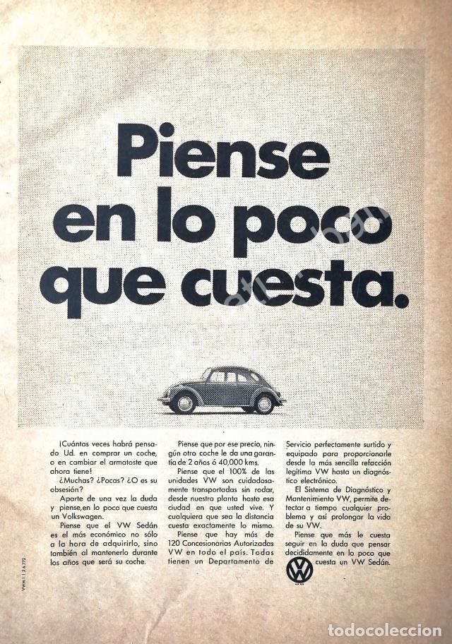 Collectionnisme d'affiches: CARTEL ANTIGUO ORIGINAL DE AUTOS VOLKSWAGEN VOCHO 1972 /691
