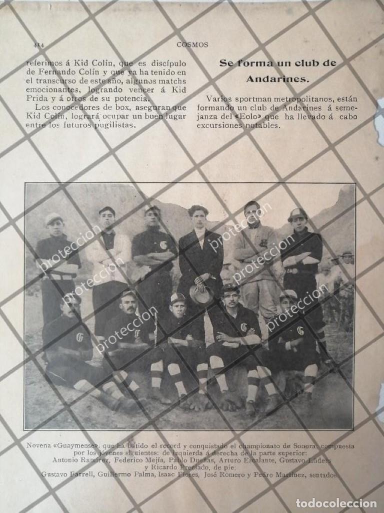 Collectionnisme d'affiches: AFICHES ANTIGUO ORIGINALE. EQUIPO DE BEISBOL. LA NOVENA 1911, SONORA