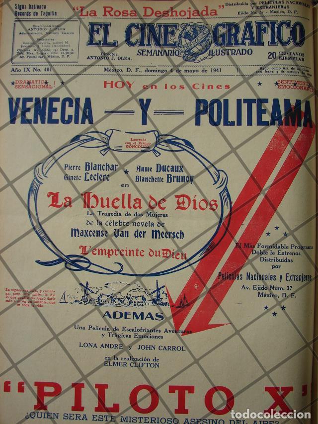 Collectionnisme d'affiches: CARTEL ANTIGUO ORIGINAL PELICULA. LA HUELLA DE DIOS 1941 /163