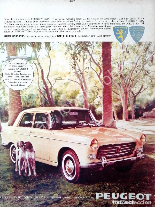 Collectionnisme d'affiches: CARTEL ANTIGUO ORIGINAL DE AUTOS PEUGEOT 404 1961 /702