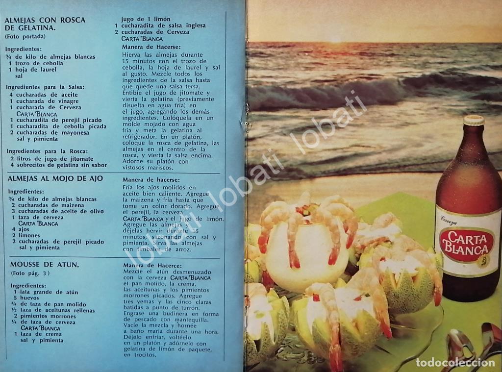 Collectionnisme d'affiches: CARTEL ANTIGUO ORIGINAL DE AFICHE PROMOCIONAL CERVEZA CARTA BLANCA CAGUAMA 1970 /187