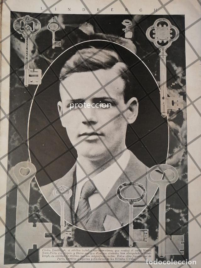Poster collecting: AFICHE ANTIGUO. AVIADOR CHARLES LINDBERG 1928 SU HAZA&Ntilde;A