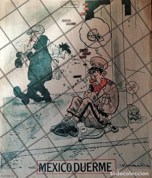 Poster collecting: CARICATURA ANTIGUA. 1945 DE MANUEL MORAN /POLITICA
