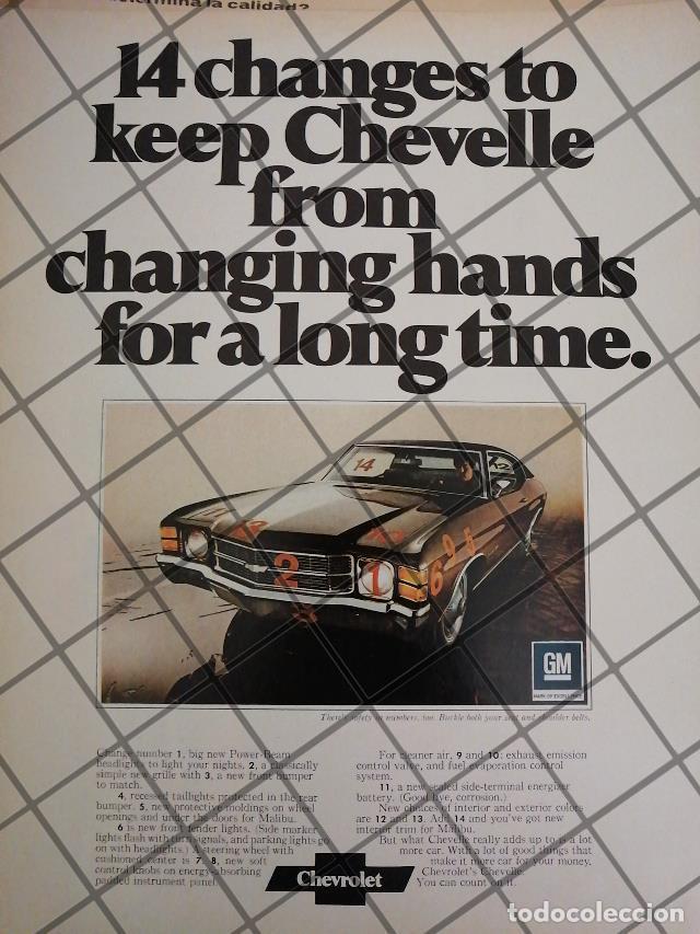 Sammeln von Plakaten: CARTEL RETRO ORIGINAL AUTOS CHEVROLET CHEVELLE 1970/1007