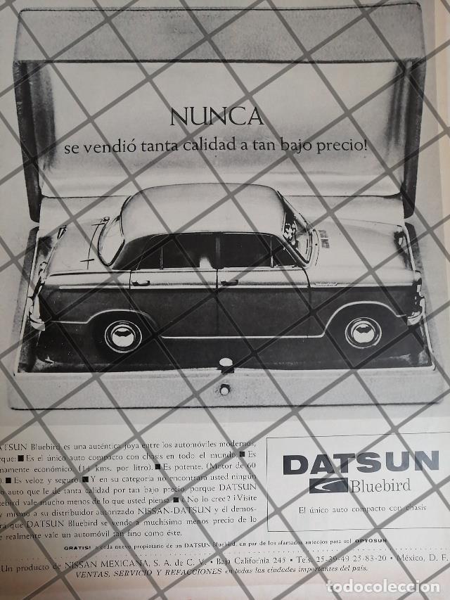 Sammeln von Plakaten: AFICHE RETRO ORIGINAL AUTOS DATSUN BLUEBIRD 1962 /1015