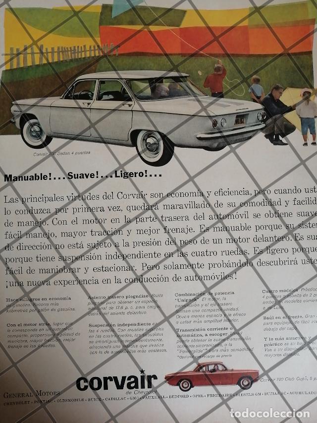 Sammeln von Plakaten: AFICHE RETRO ORIGINAL AUTOS CORVAIR SEDAN 700 1961 /1021