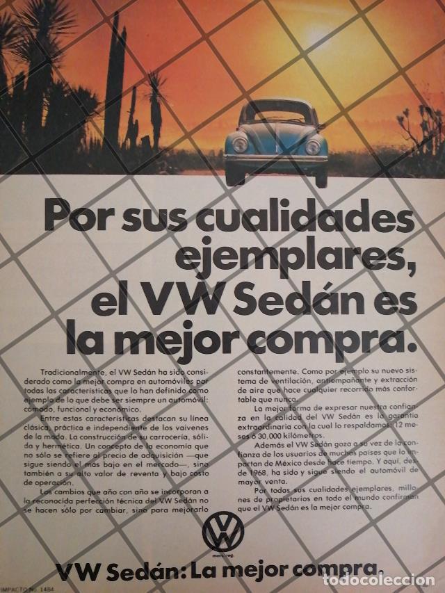 Sammeln von Plakaten: AFICHE RETRO ORIGINAL AUTOS VOLKSWAGEN VOCHO 1978 -1025