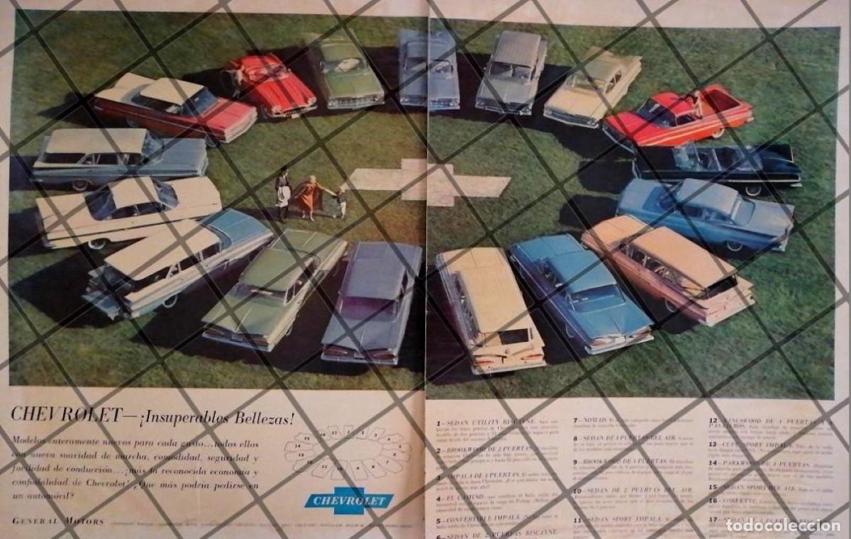 Sammeln von Plakaten: AFICHE RETRO ORIGINAL AUTOS CHEVROLET MODELOS DE 1969 -1039