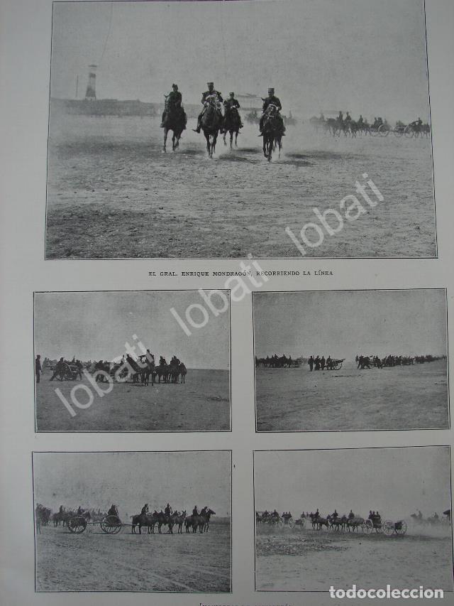 Sammeln von Plakaten: CARTEL ANTIGUO ORIGINAL DE EJERCICIOS MILITARES Y ENRIQUE MONDRAGON 1909 / MLT