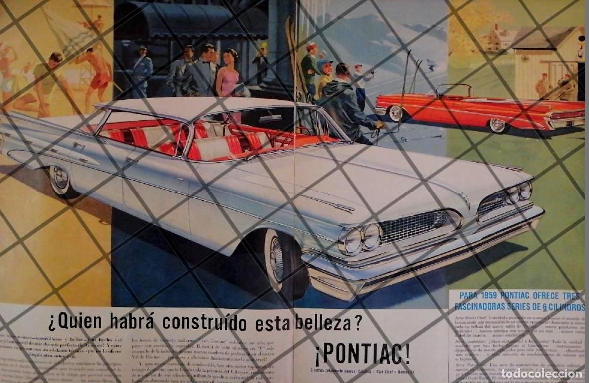 Sammeln von Plakaten: AFICHE RETRO ORIGINAL AUTOS PONTIAC STRATO CHIEF 1959 -1038