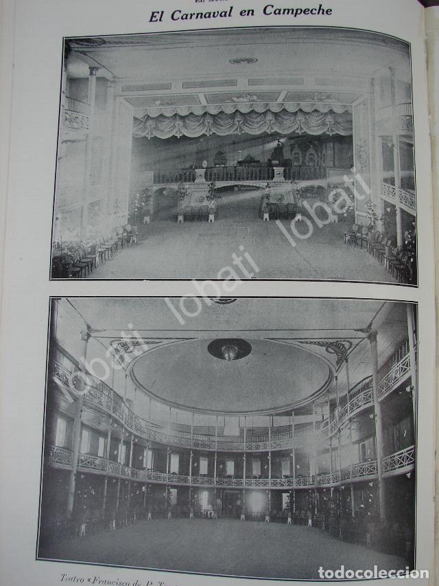 Sammeln von Plakaten: CARTEL ANTIGUO ORIGINAL DE CARNAVAL DE CAMPECHE. TEATRO FRANCISCO DE P. TORO 1909 LDM