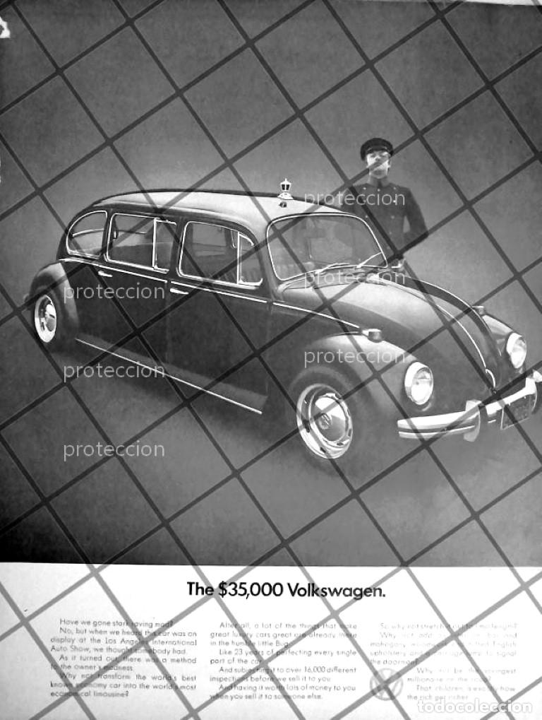 Poster collecting: AFICHE RETRO ORIGINAL AUTOS VOLKSWAGEN VOCHO LIMOUSINA 1971-RARISIMO