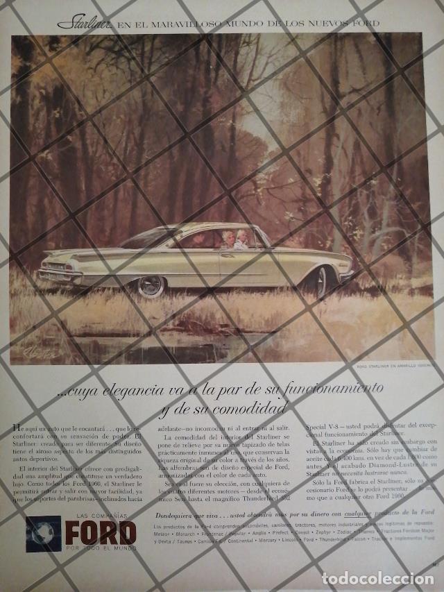 Poster collecting: AFICHE RETRO ORIGINAL AUTOS FORD STARLINER -1057
