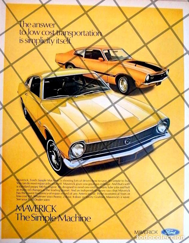 Poster collecting: AFICHE RETRO ORIGINAL AUTOS FORD MAVERICK 1971 -1058