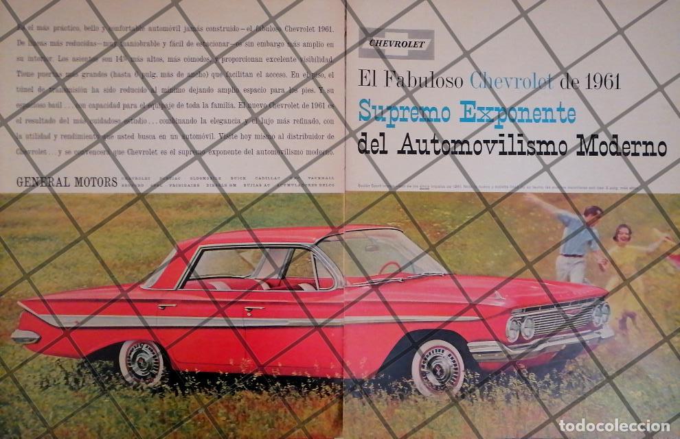 Poster collecting: AFICHE RETRO ORIGINAL AUTOS CHEVROLET IMPALA 1961 -1061